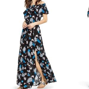 Floral Off The Shoulder Maxi Dress